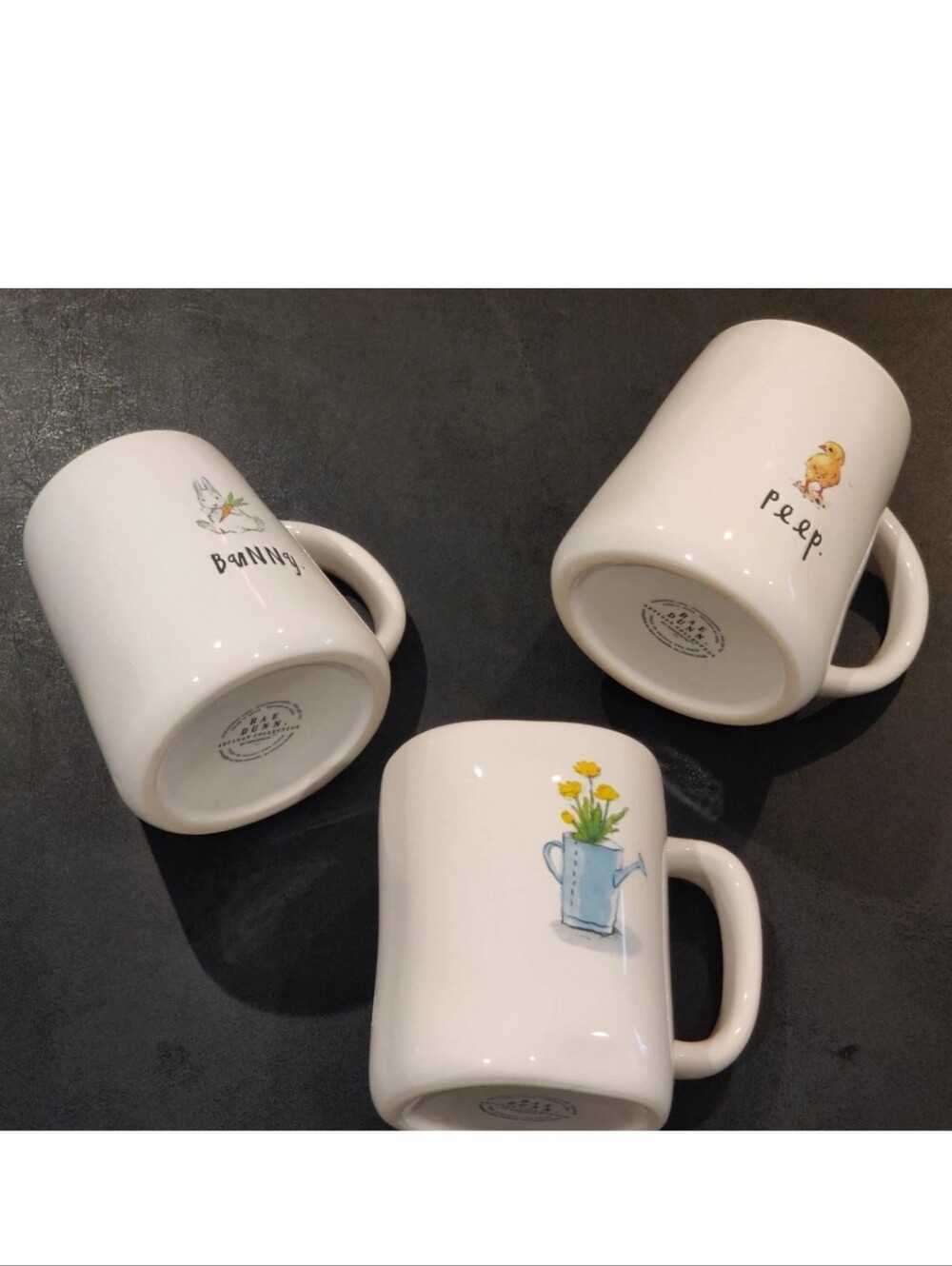 Rae Dunn Eastern -Spring Mugs Set Of Three